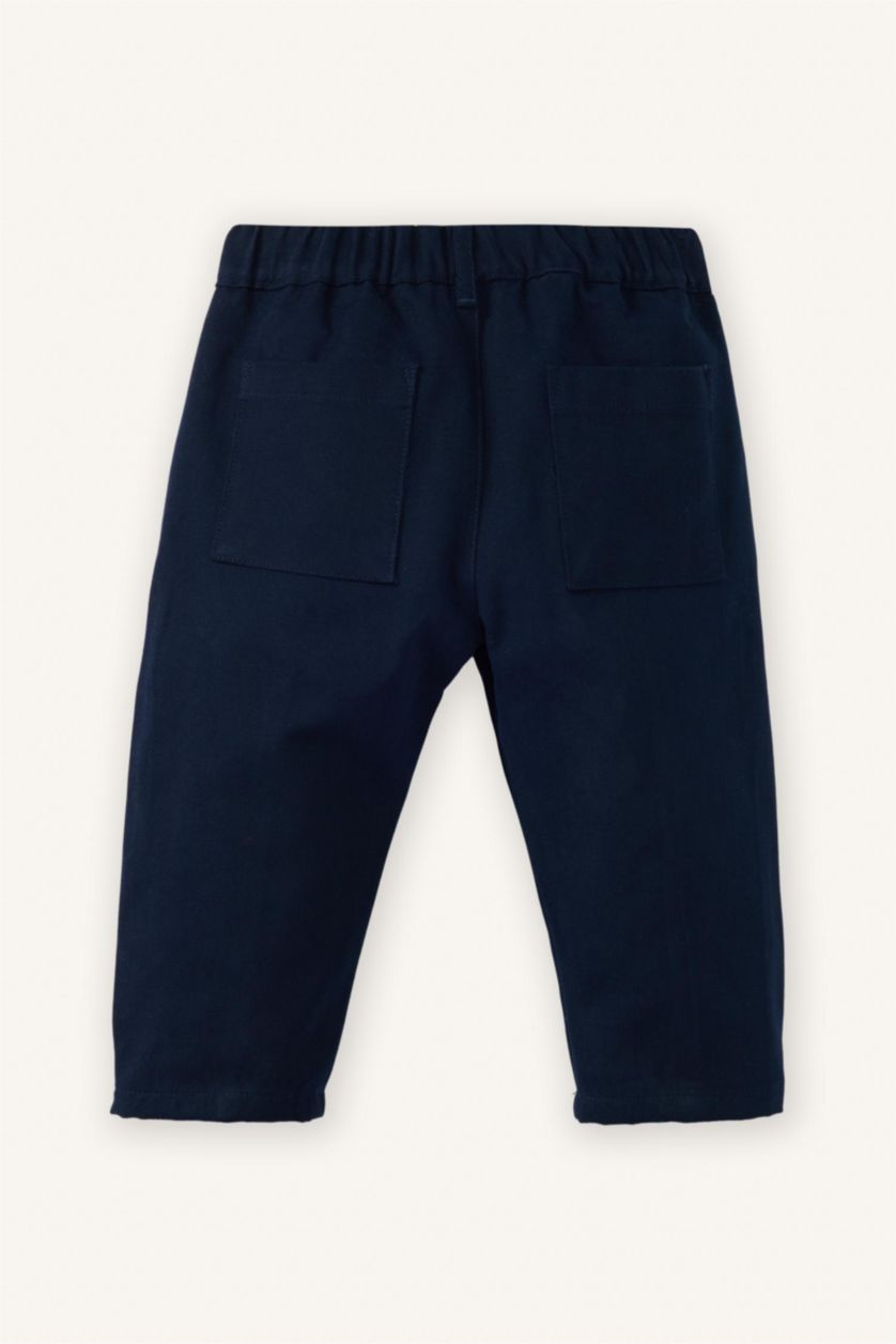 Erkek Bebek Lacivert Balloon Fıt Gabardin Pantolon Erkek Bebek