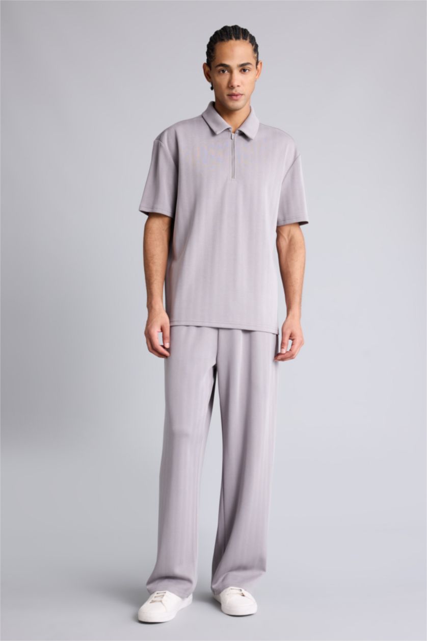 Мужчины Светло-серый Футболка поло Standard Fit с коротким рукавом