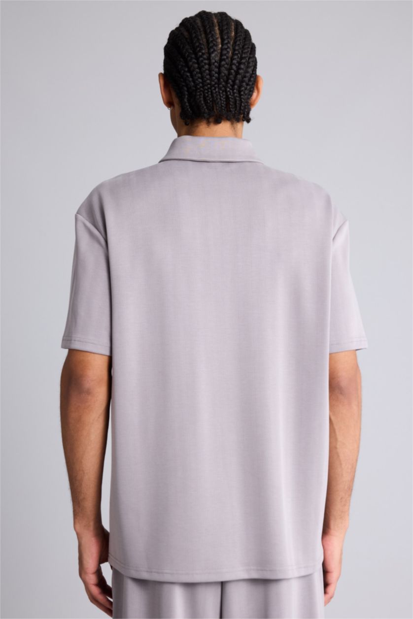 Мужчины Светло-серый Футболка поло Standard Fit с коротким рукавом