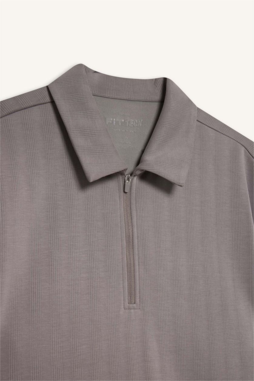 Мужчины Светло-серый Футболка поло Standard Fit с коротким рукавом