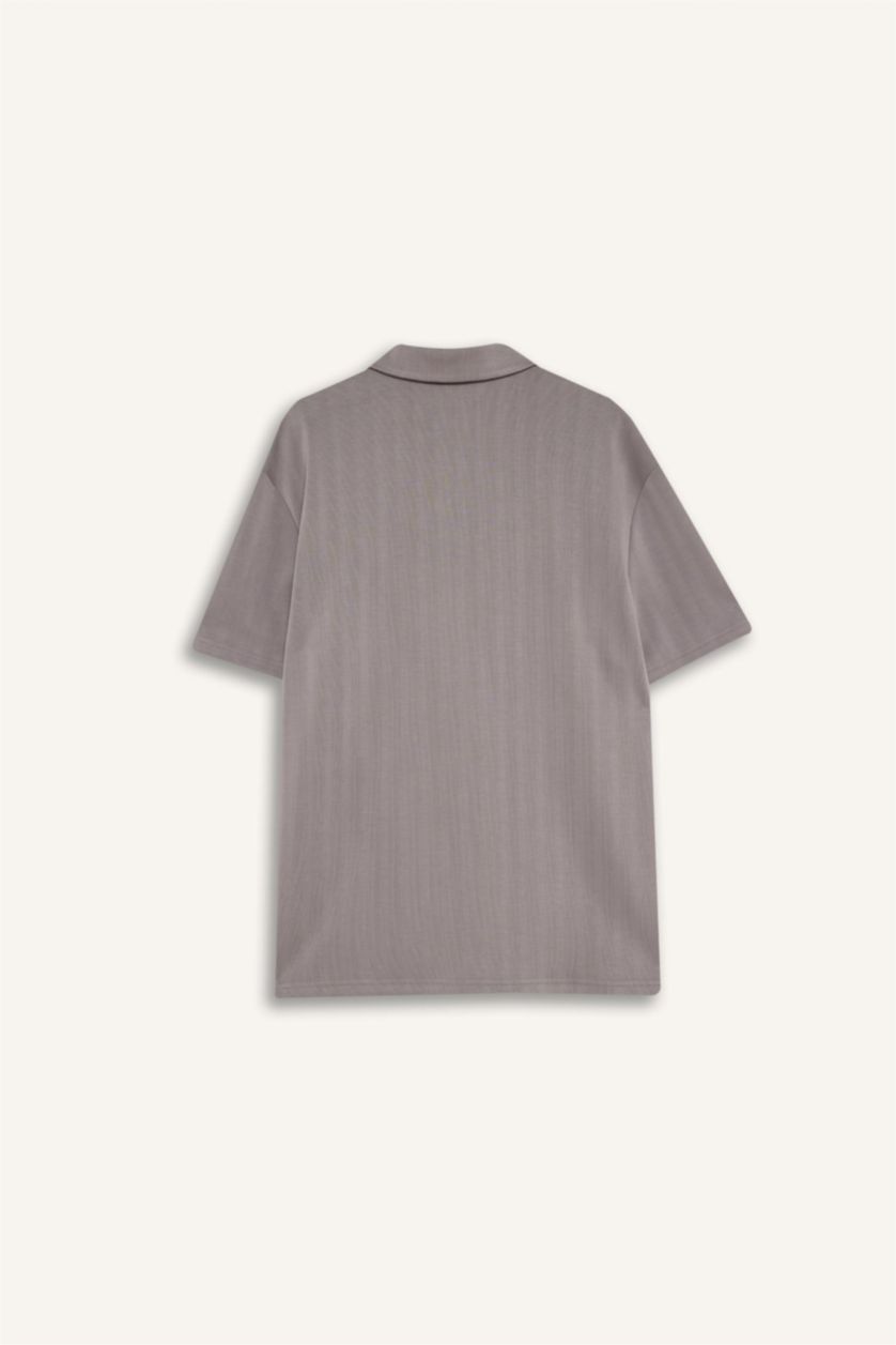 Мужчины Светло-серый Футболка поло Standard Fit с коротким рукавом