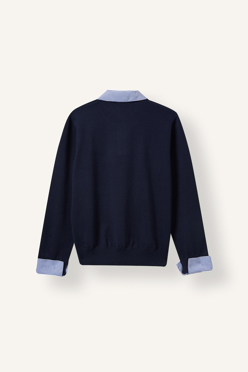 Women NAVY Relax Fit Knitwear Pullover