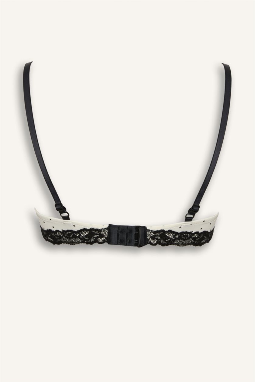 WOMAN Ecru Lace Detail Unpadded Underwired T-Shirt Bra