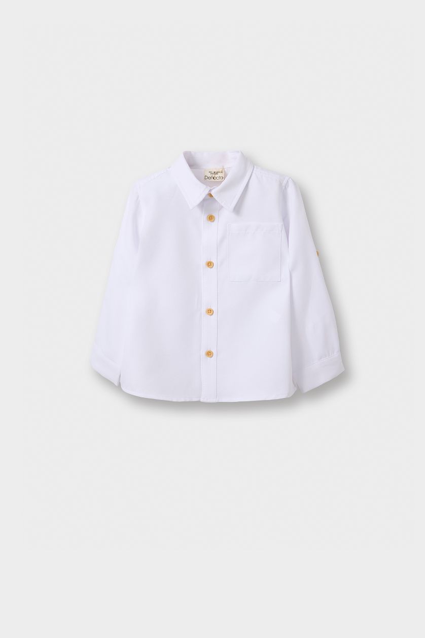 BABY BOY White Regular Fit Oxford Long Sleeve Shirt