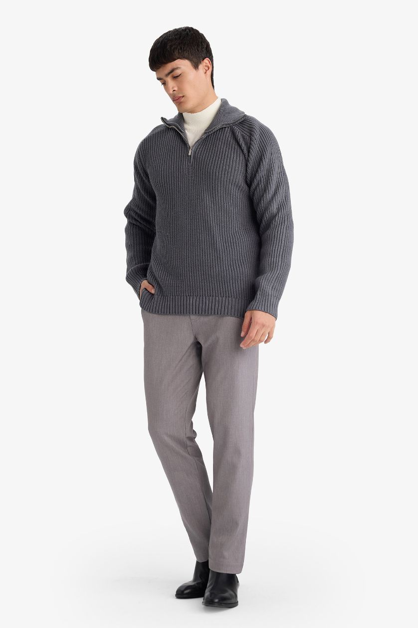 MAN Grey Standard Fit Knitwear Pullover