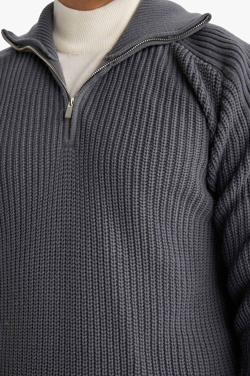 MAN Grey Standard Fit Knitwear Pullover