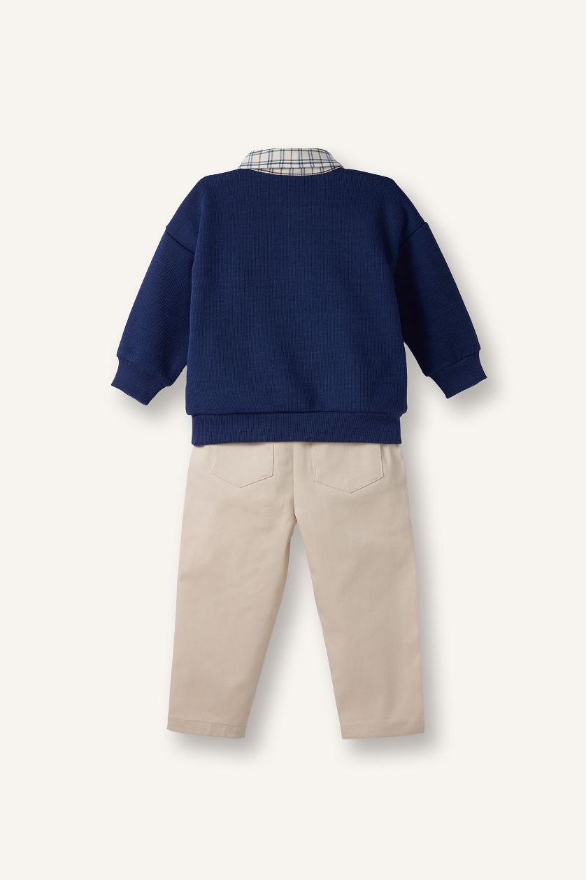 BABY BOY NAVY Baby Boy Sweatshirt Sweatpants 2 Piece Set