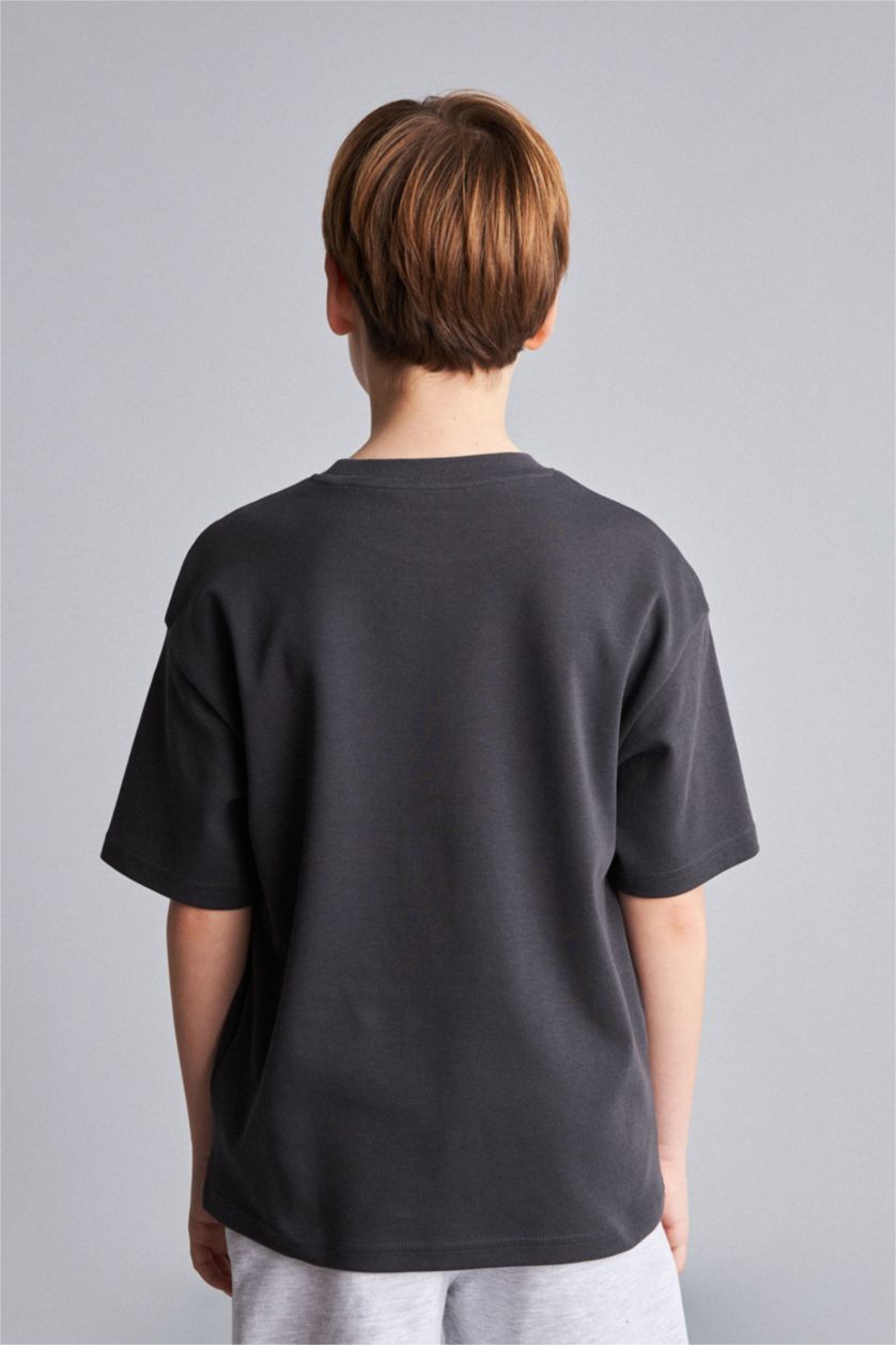Young Boys - Teen Boys Anthracite Oversize Fit Short Sleeve T-Shirt