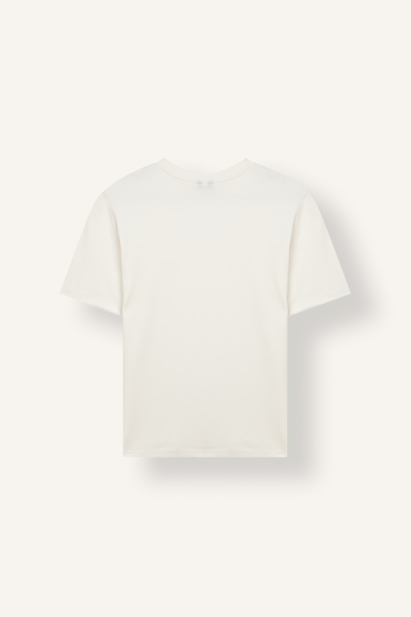 BOYS & TEENS Ecru Boy Oversize Fit 100% Cotton Short Sleeve T-Shirt