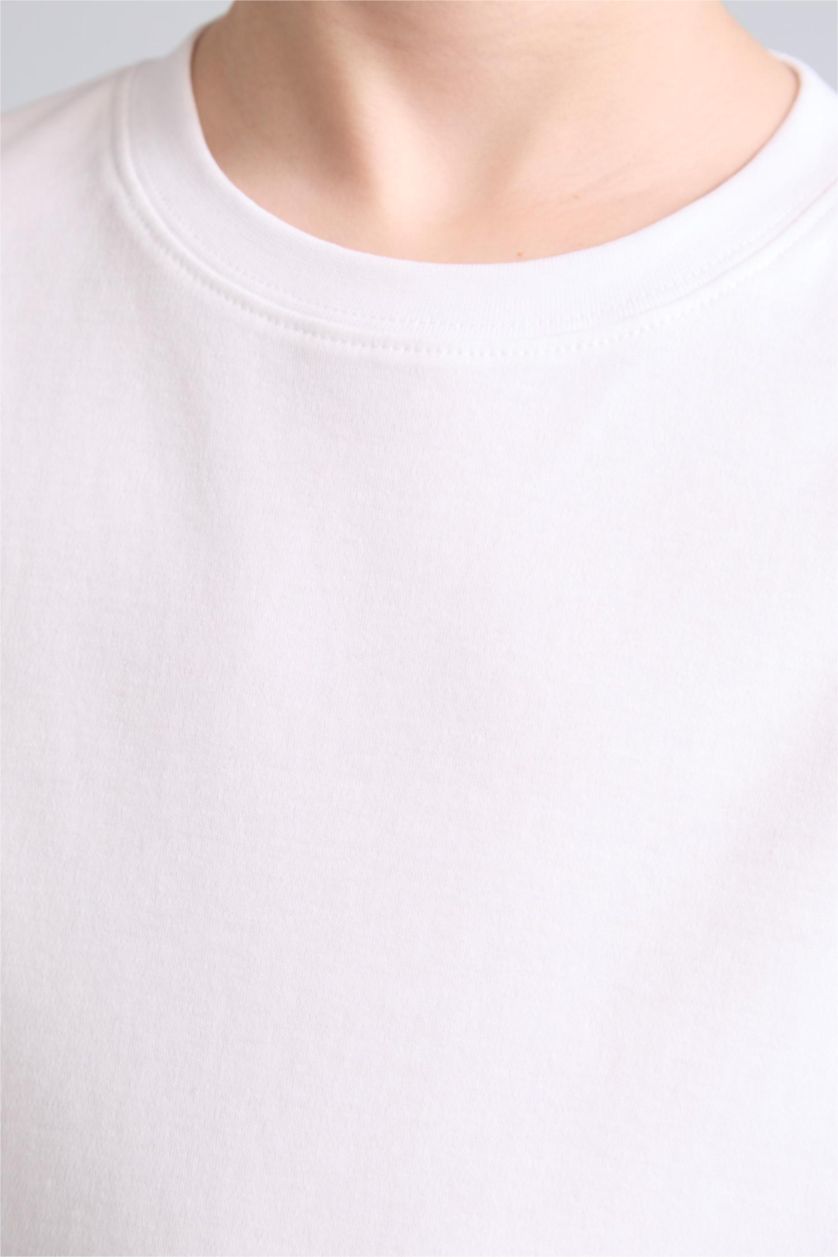 Young Boys - Teen Boys White Oversize Fit Short Sleeve T-Shirt