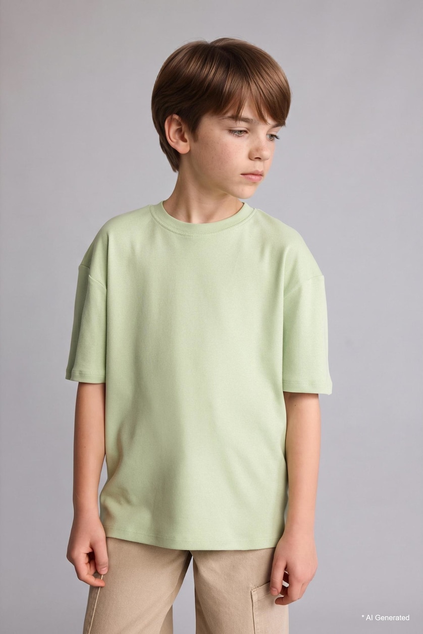 BOYS & TEENS Mint Boy Oversize Fit Short Sleeve T-Shirt