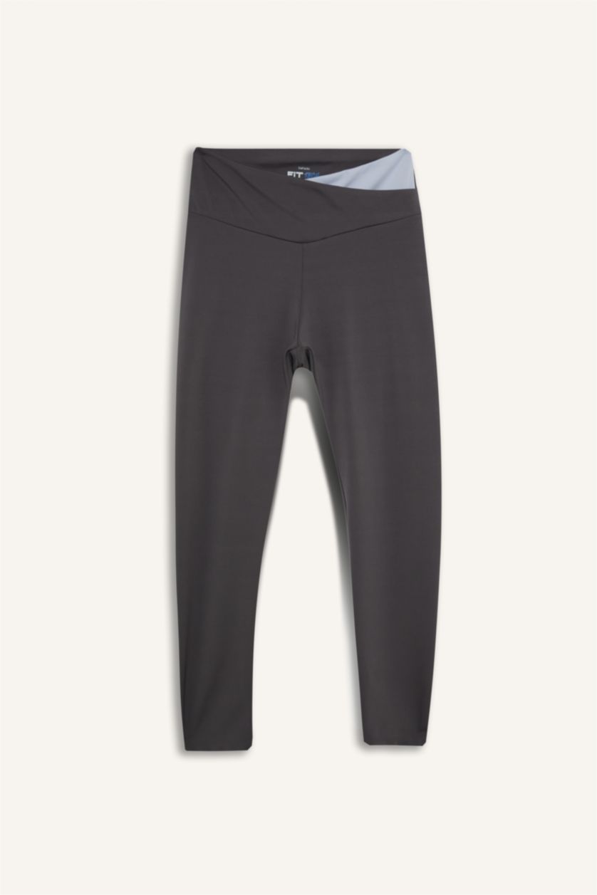 Kadın Antrasit Yüksek bel Tayt