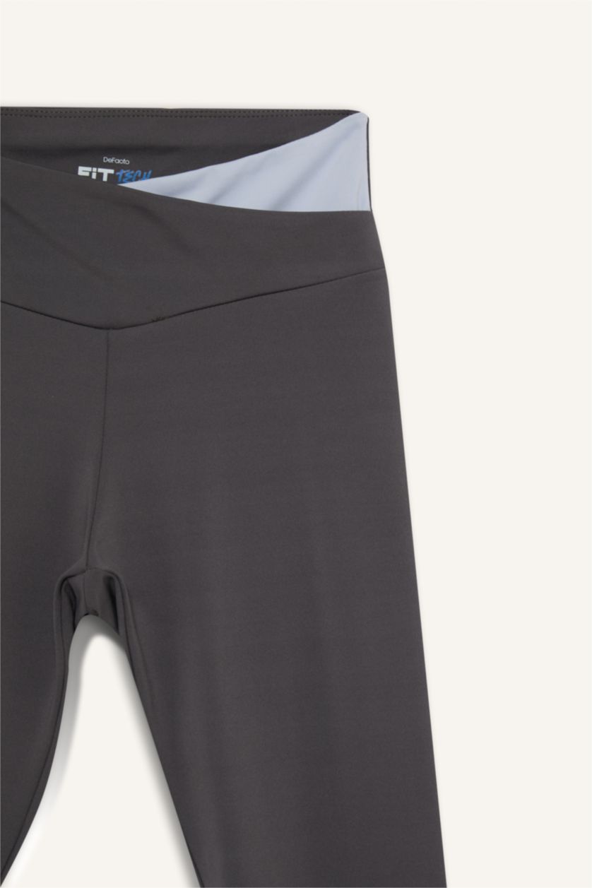 Kadın Antrasit Yüksek bel Tayt