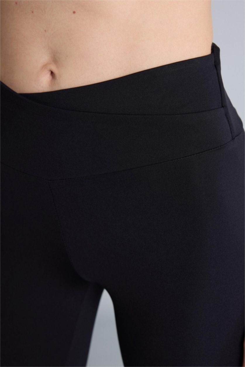 Kadın Siyah Sporcu Yüksek bel Tayt