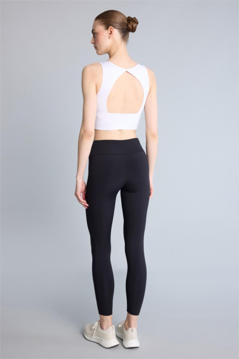 Kadın Siyah Sporcu Yüksek bel Tayt