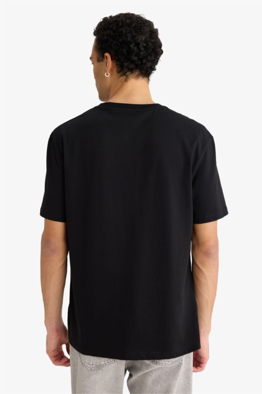 Erkek Siyah %100 Pamuk Atatürk Baskılı Tişört