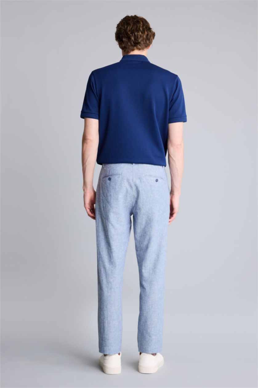 Erkek Koyu Mavi Taılored Fit Pantolon