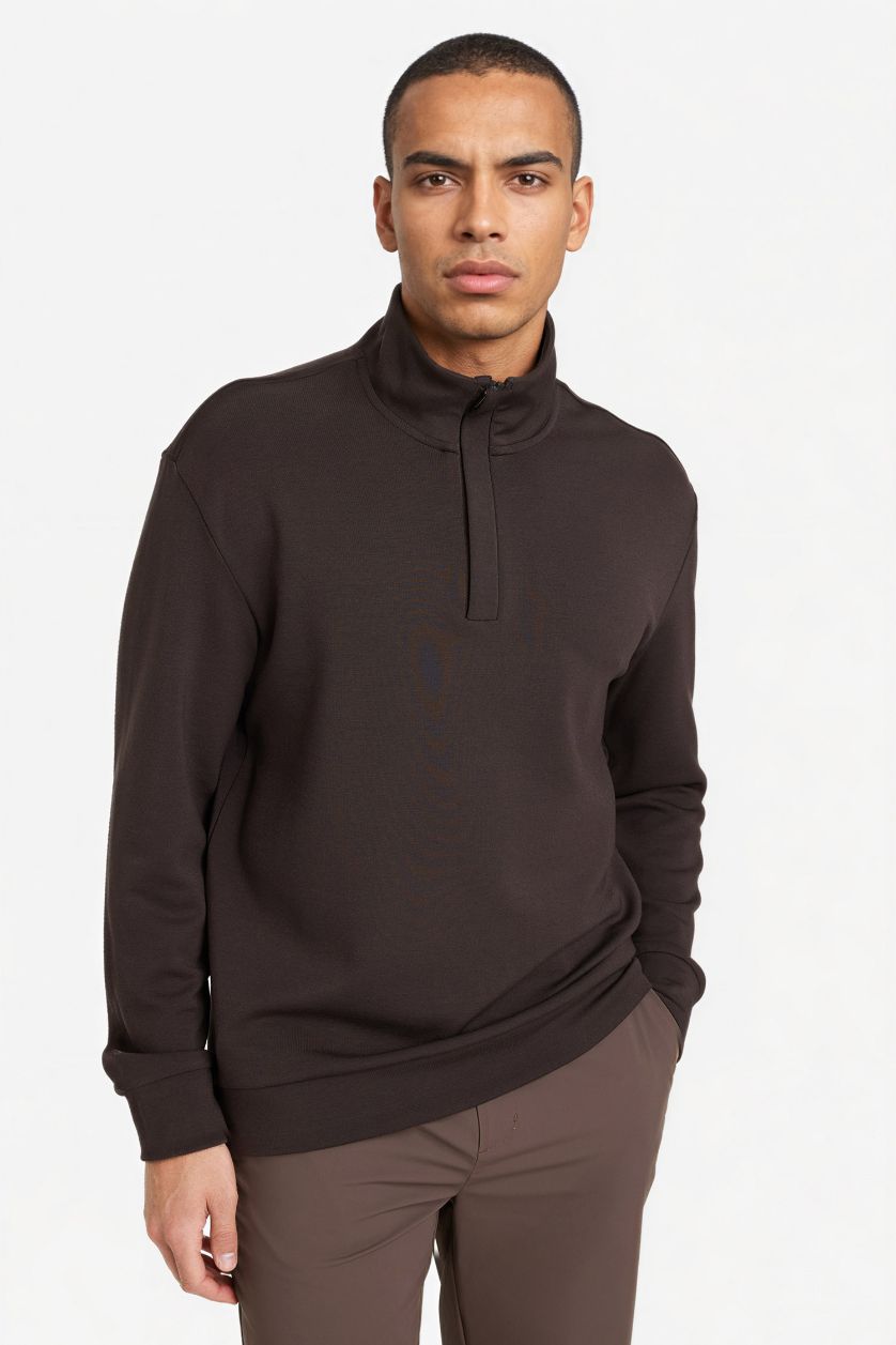 Man Brown Boxy Fit Sweatshirt