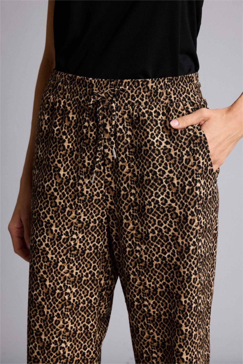 حريمي أسود بنطلون منسوج قصة مستقيمة