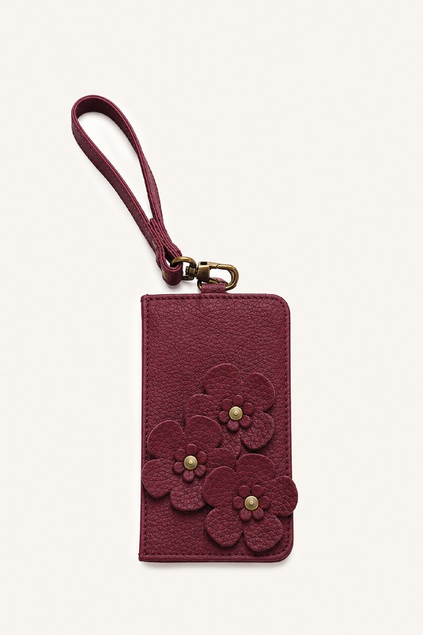 حريمي خمري محفظة بطاقات حريمي جلد صناعي