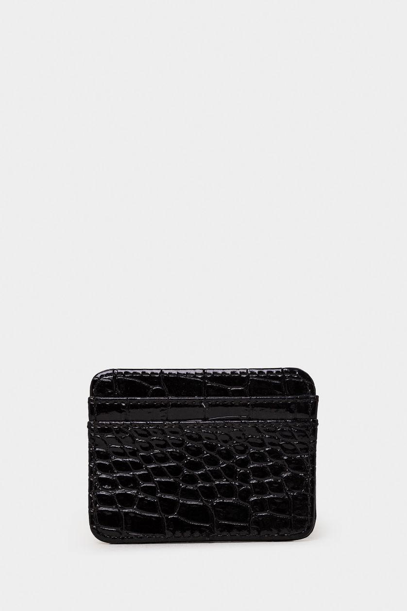 حريمي أسود محفظة بطاقات حريمي جلد صناعي