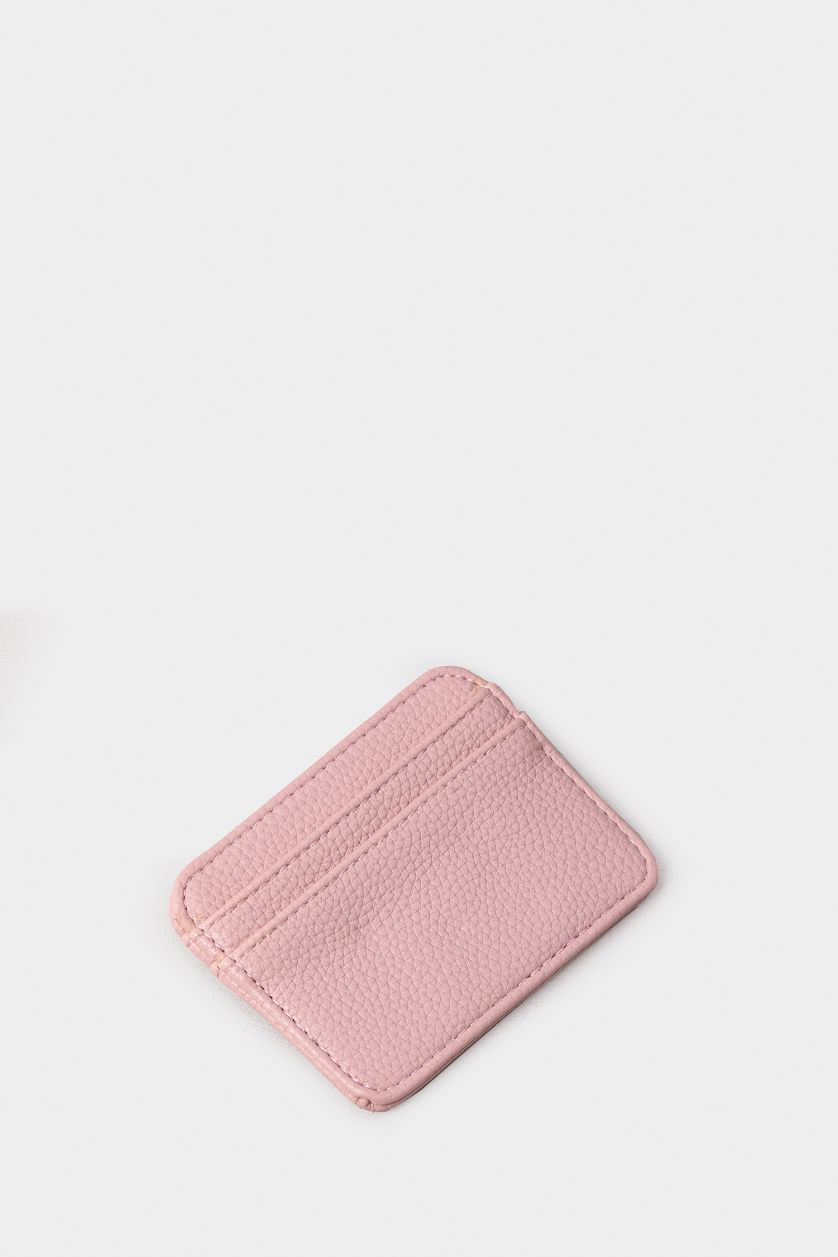 حريمي زهري محفظة بطاقات حريمي جلد صناعي