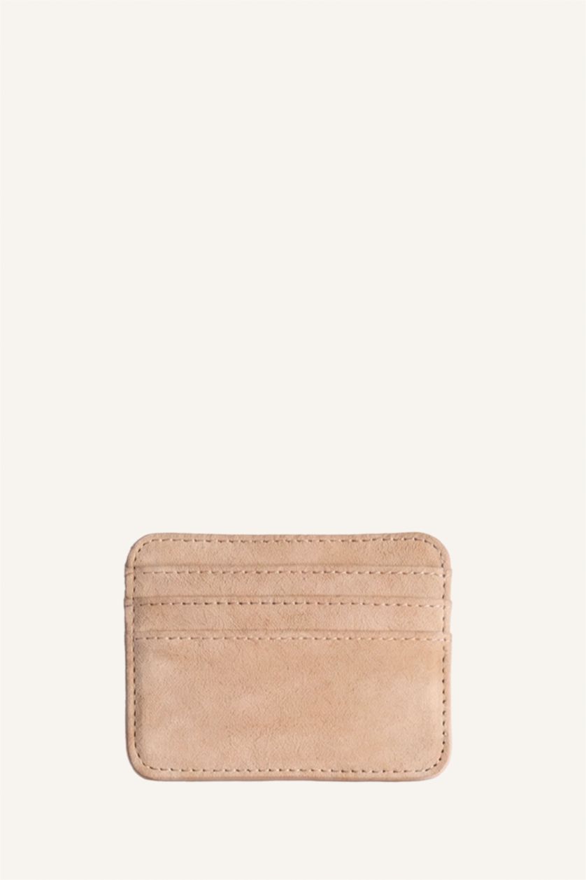 WOMAN Beige Woman Business Card Wallet
