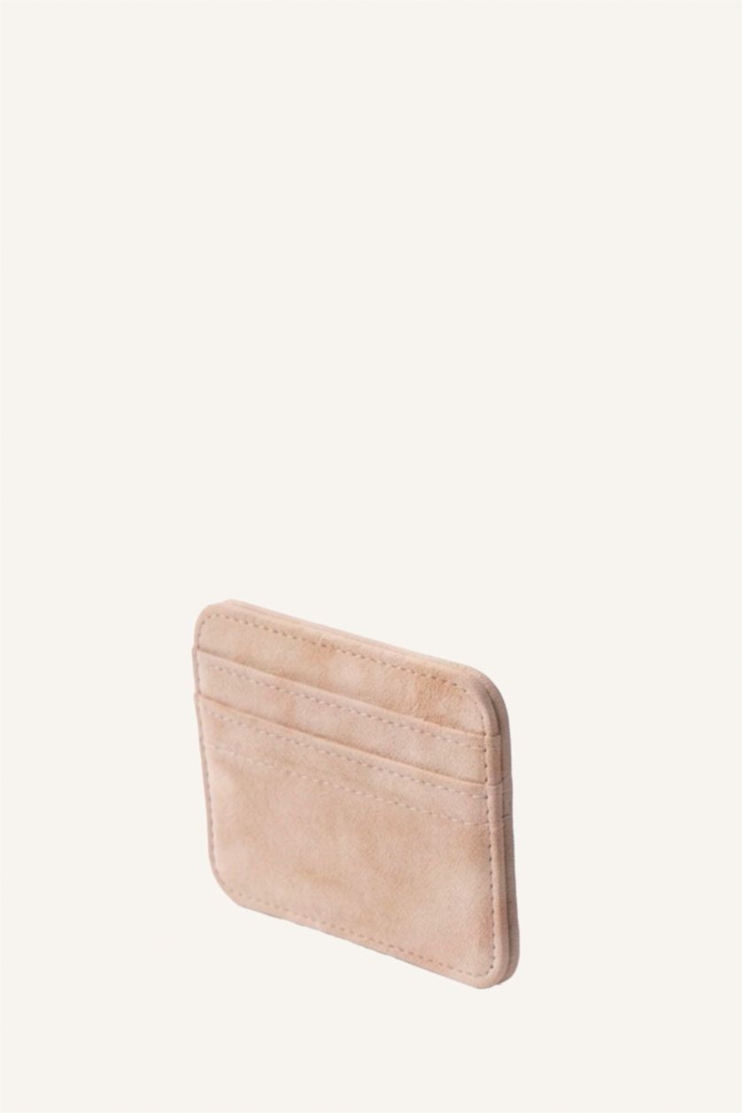 WOMAN Beige Woman Business Card Wallet