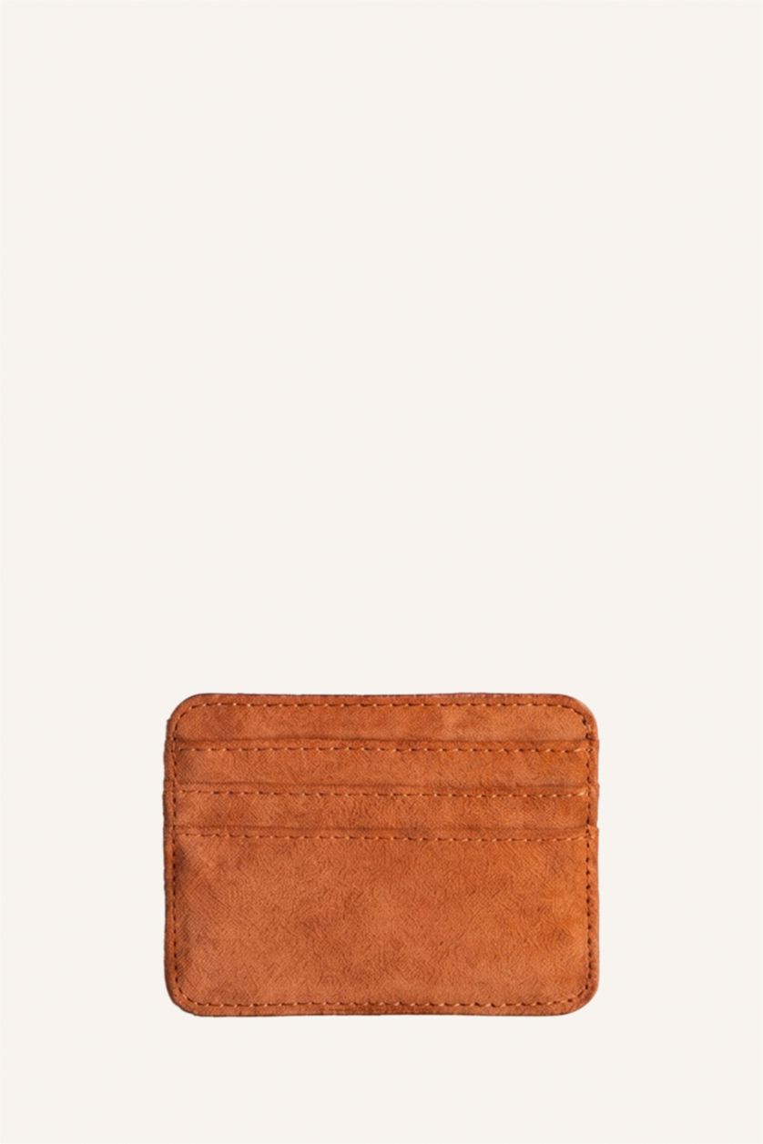 WOMAN Tan Woman Business Card Wallet