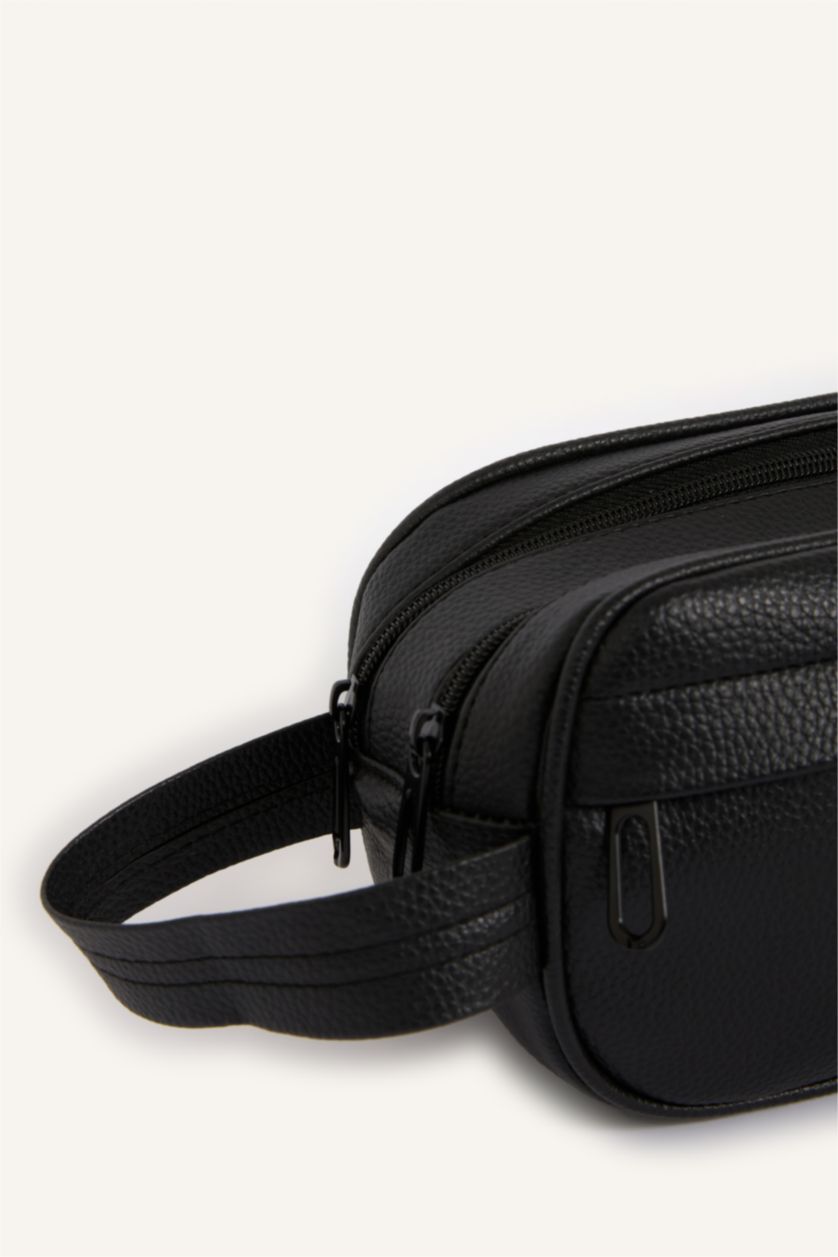 MAN Black Faux Leather Hand Bag