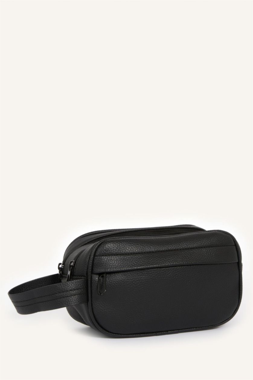 MAN Black Faux Leather Hand Bag