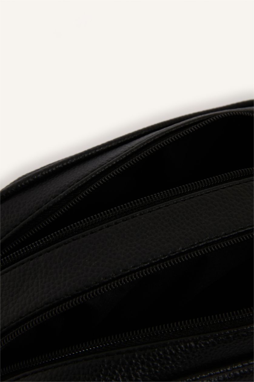 MAN Black Faux Leather Hand Bag