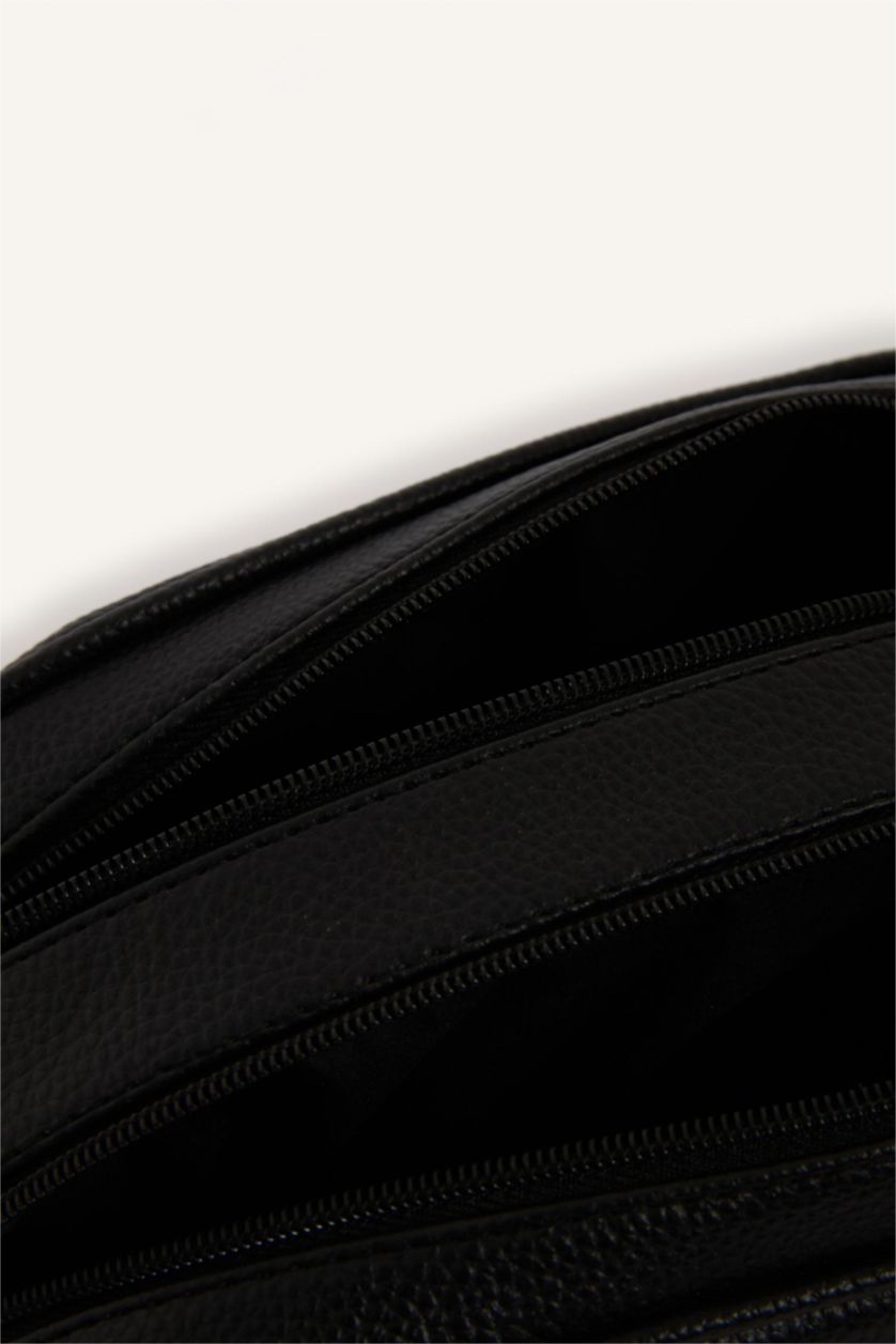 MAN Black Faux Leather Hand Bag