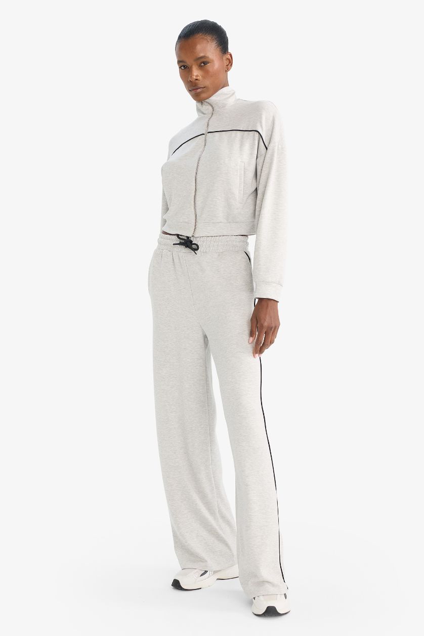 نساء ميلانج رمادي فاتح بنطرون قصة عادية ورجل عادي