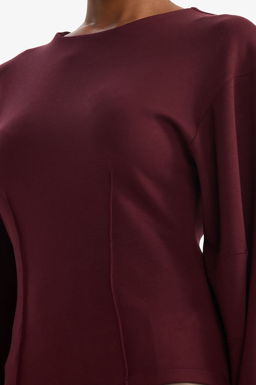 Woman Bordeaux Long Sleeve T-Shirt