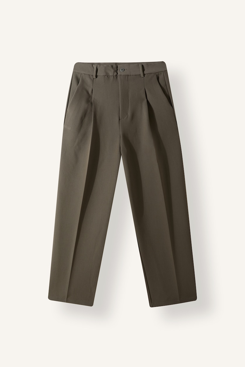 MAN Dark Khaki Wide Leg Trousers