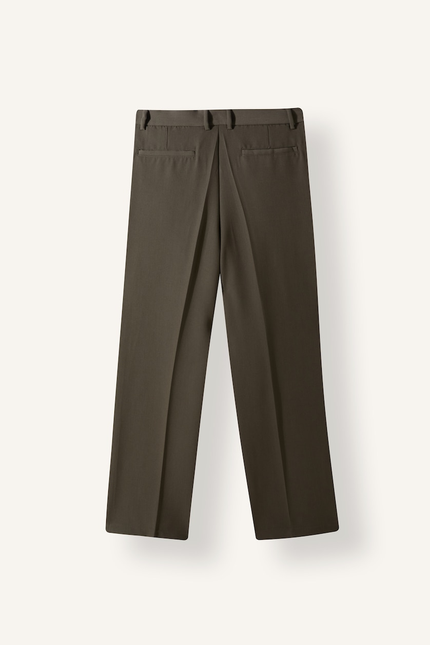 MAN Dark Khaki Wide Leg Trousers