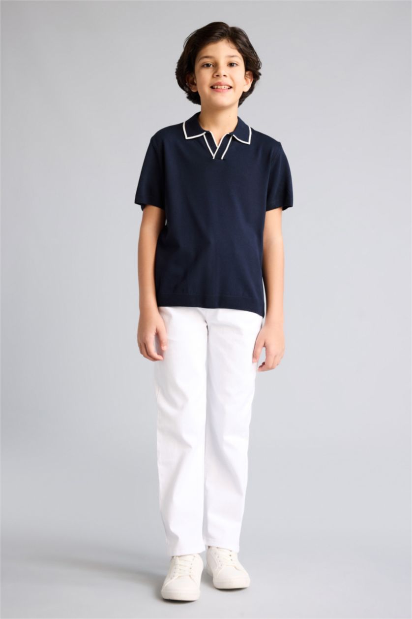 أولاد كحلي بلوفر أولاد فيسكوز قصة عادية برقبة عالية