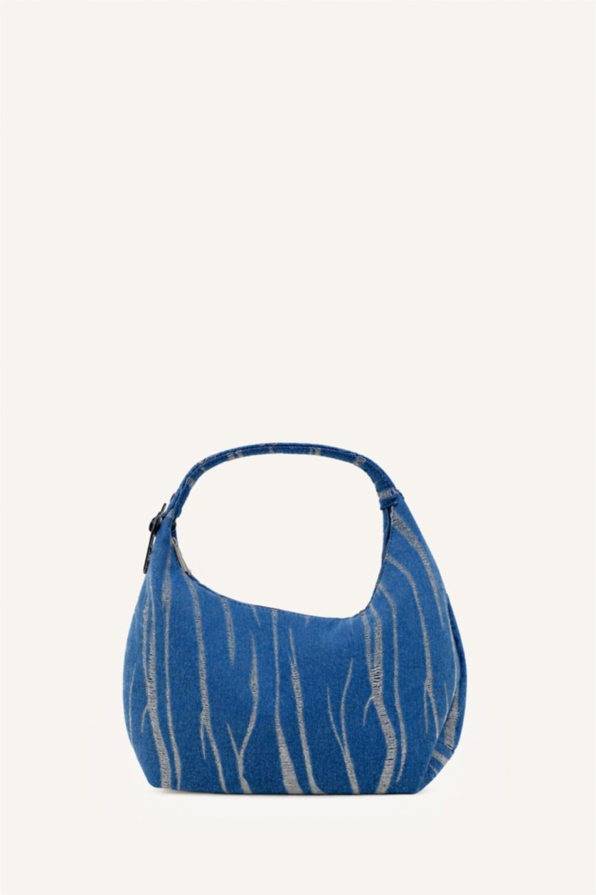 WOMAN Dark Blue Denim Shoulder bag