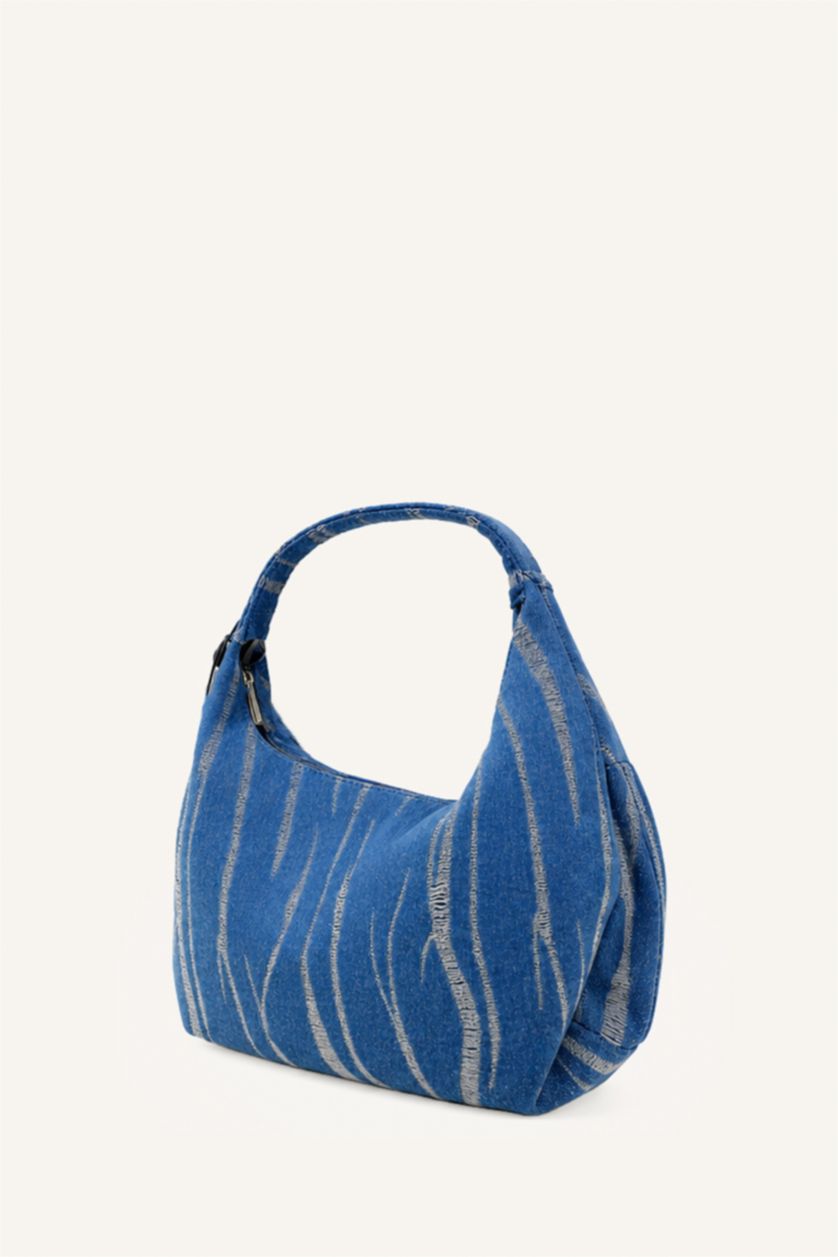 WOMAN Dark Blue Denim Shoulder bag