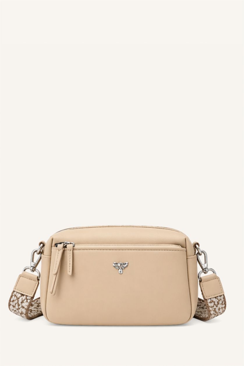 WOMAN Beige Woman Crossbody Bag