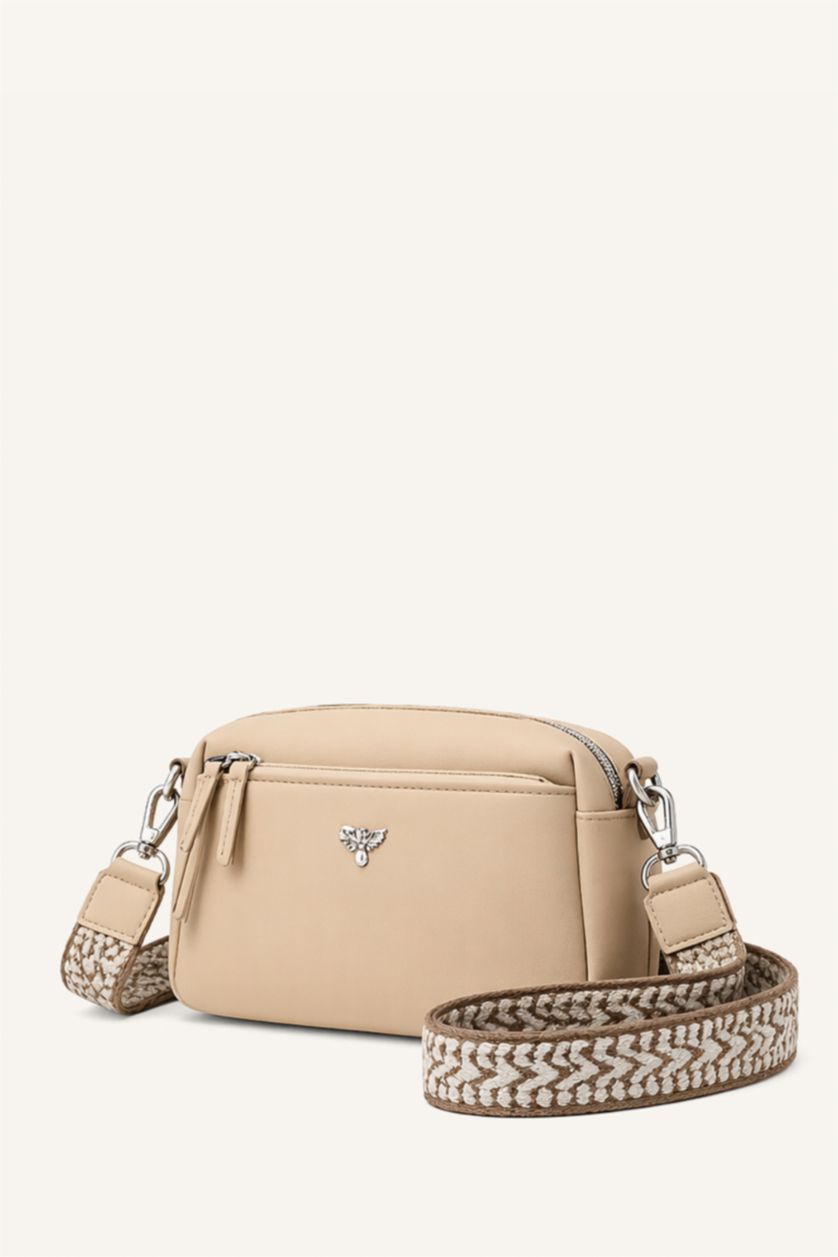 WOMAN Beige Woman Crossbody Bag