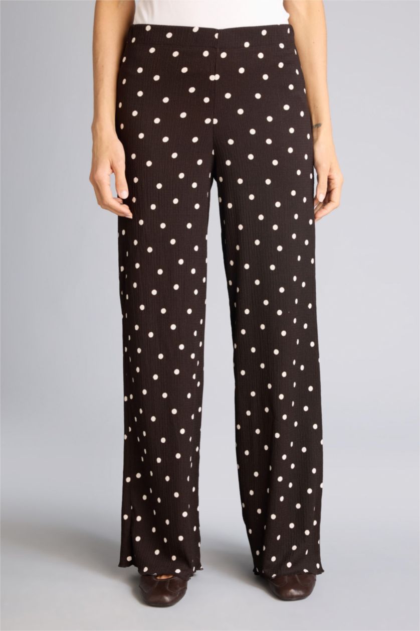 WOMAN Brown Wide Leg Trousers