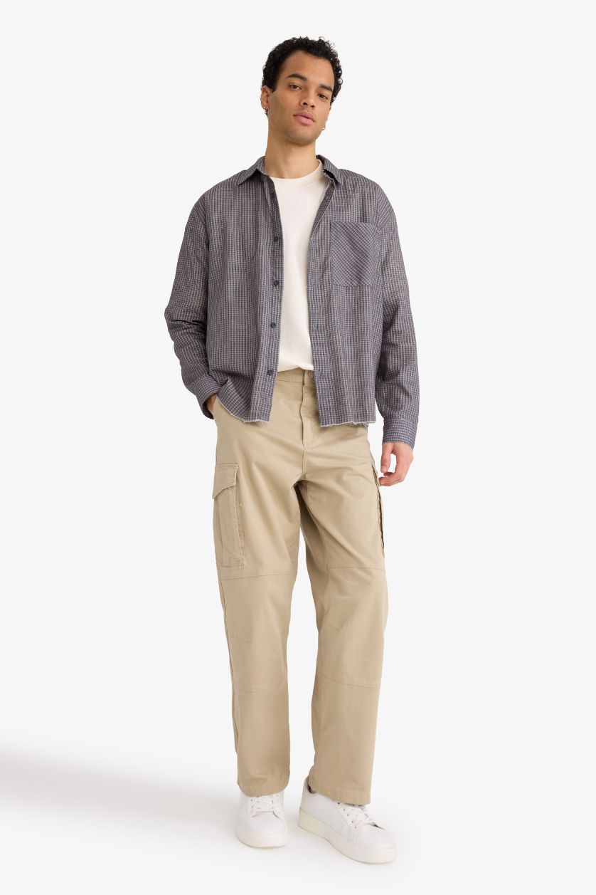 Man Rose قميص ردن طويل قطن اوفر سايز