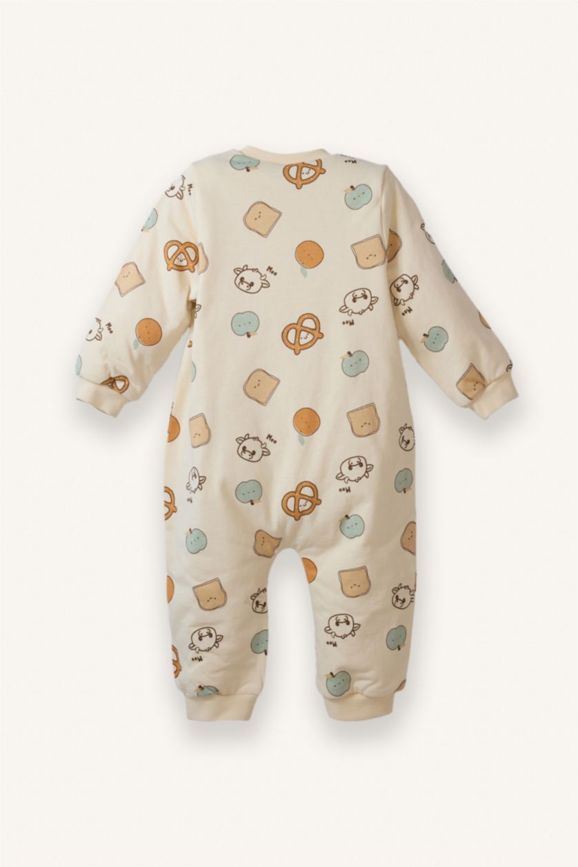 Erkek Bebek Ekru 1 Tog Elyaf Tulum Erkek Bebek