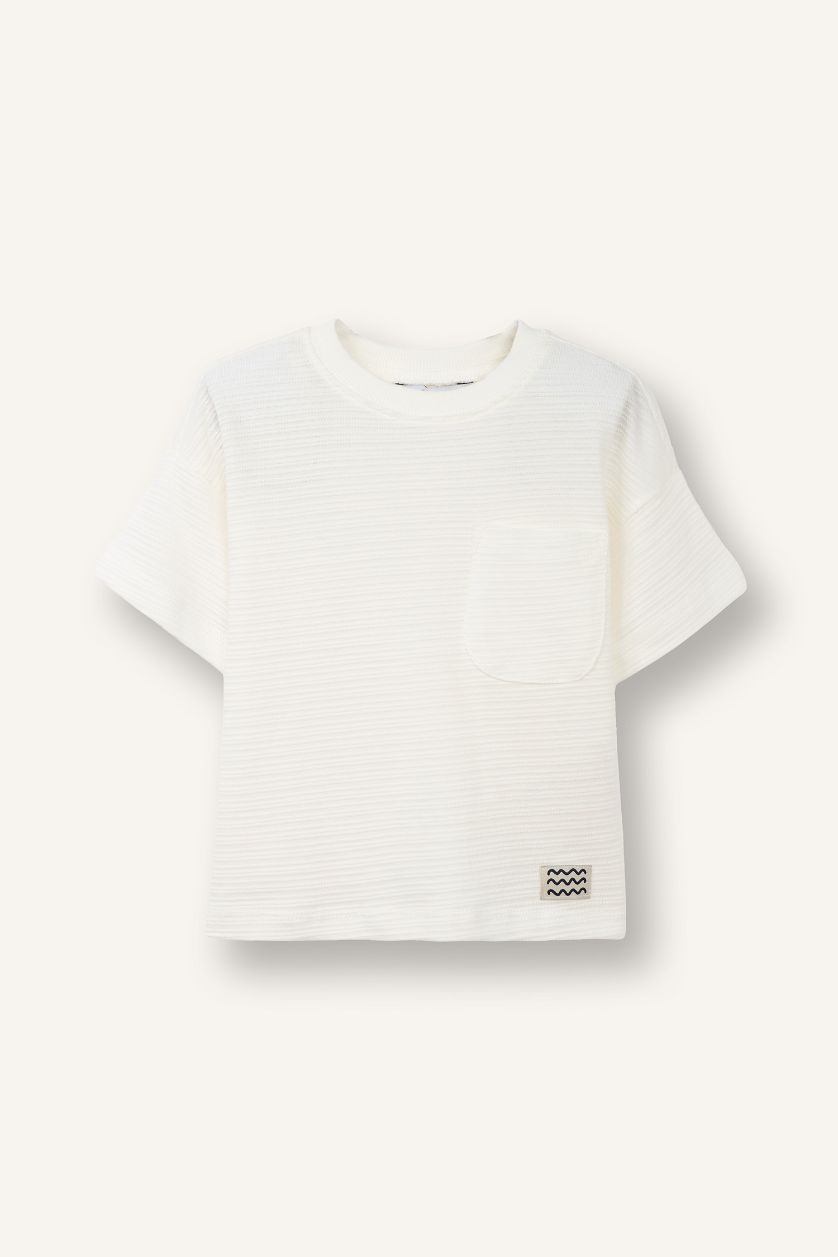 BABY BOY White Baby Boy Regular Fit Short Sleeve T-Shirt