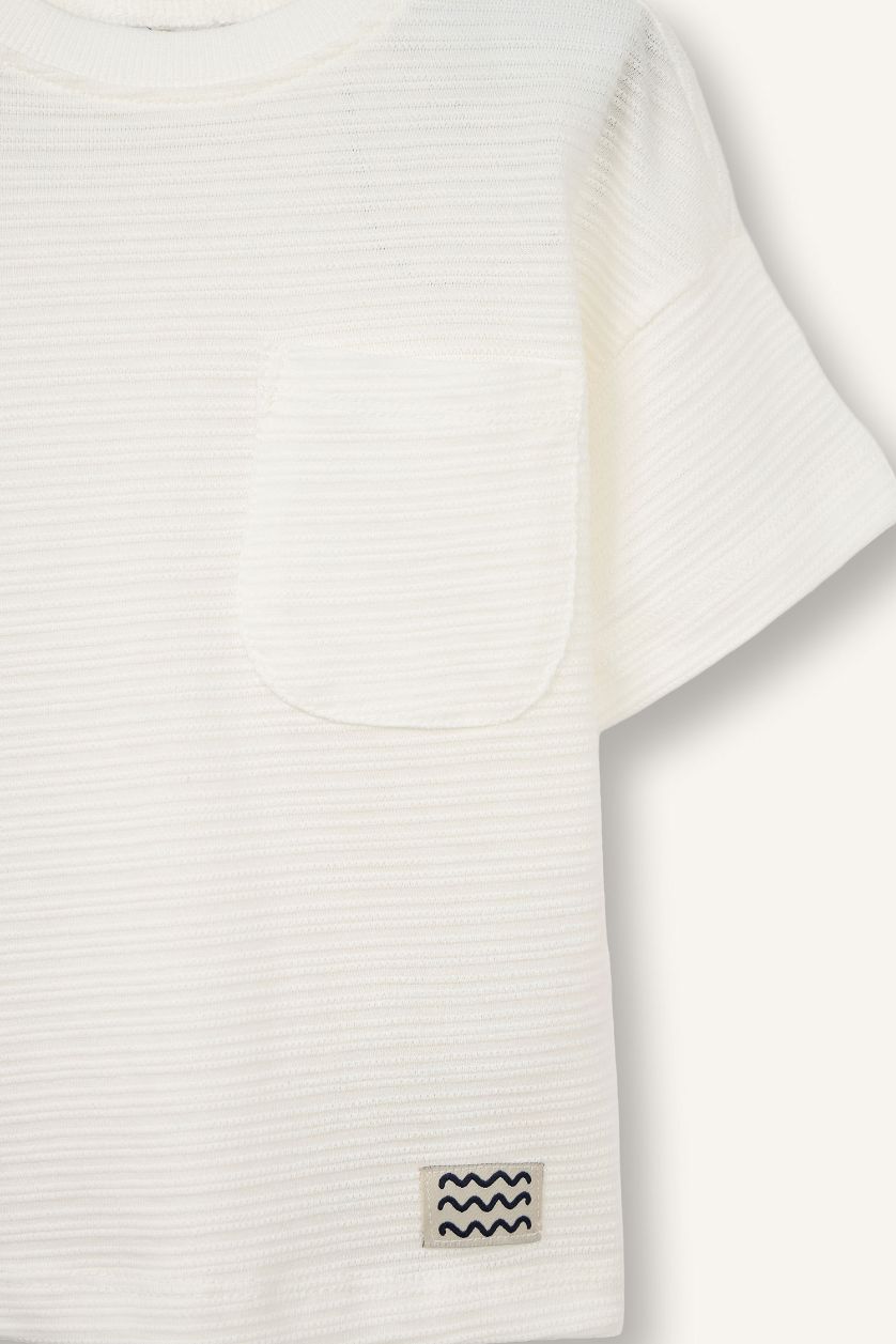 BABY BOY White Baby Boy Regular Fit Short Sleeve T-Shirt