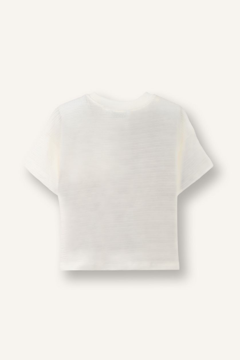 BABY BOY White Baby Boy Regular Fit Short Sleeve T-Shirt