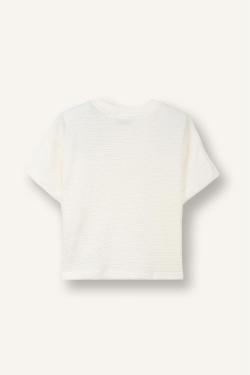 طفل صغير اوف وايت تيشيرت ولادي نص ردن قصة عادية