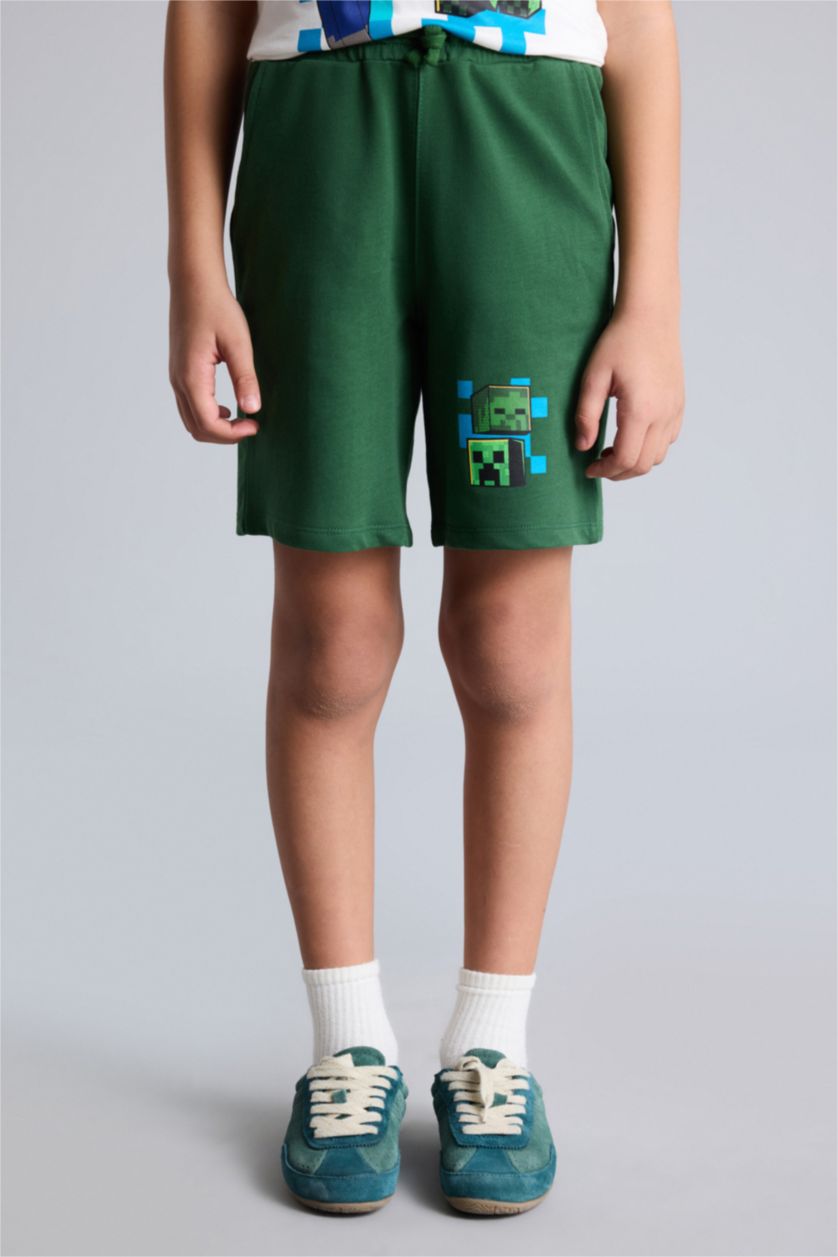 Erkek Çocuk - Genç Erkek Kırık Beyaz Minecraft 2'li Takım Erkek Çocuk